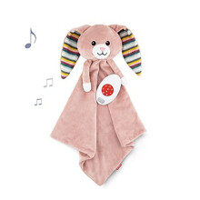 Zazu Kids Becky the Bunny Super Soft & Ultra Large Blanket, Baby Comforter with Removable Soothing Sounds (Heartbeat, White Noise, Nature, Lullab