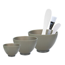 APPEARUS Ansiktsmask Silikon Blanda Skål 6-delars Set - Professionell Spa Ansiktsmask Blanda Verktyg (Mörkgrå)