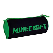 Minecraft Round Pencil Case Black/Green