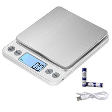 KUBEI Upgraded Larger Size Digital Food Scale Weight Grams and OZ, 5kg/0.1g Kitchen Scale for Cooking Baking, High Precision Electronic Scal