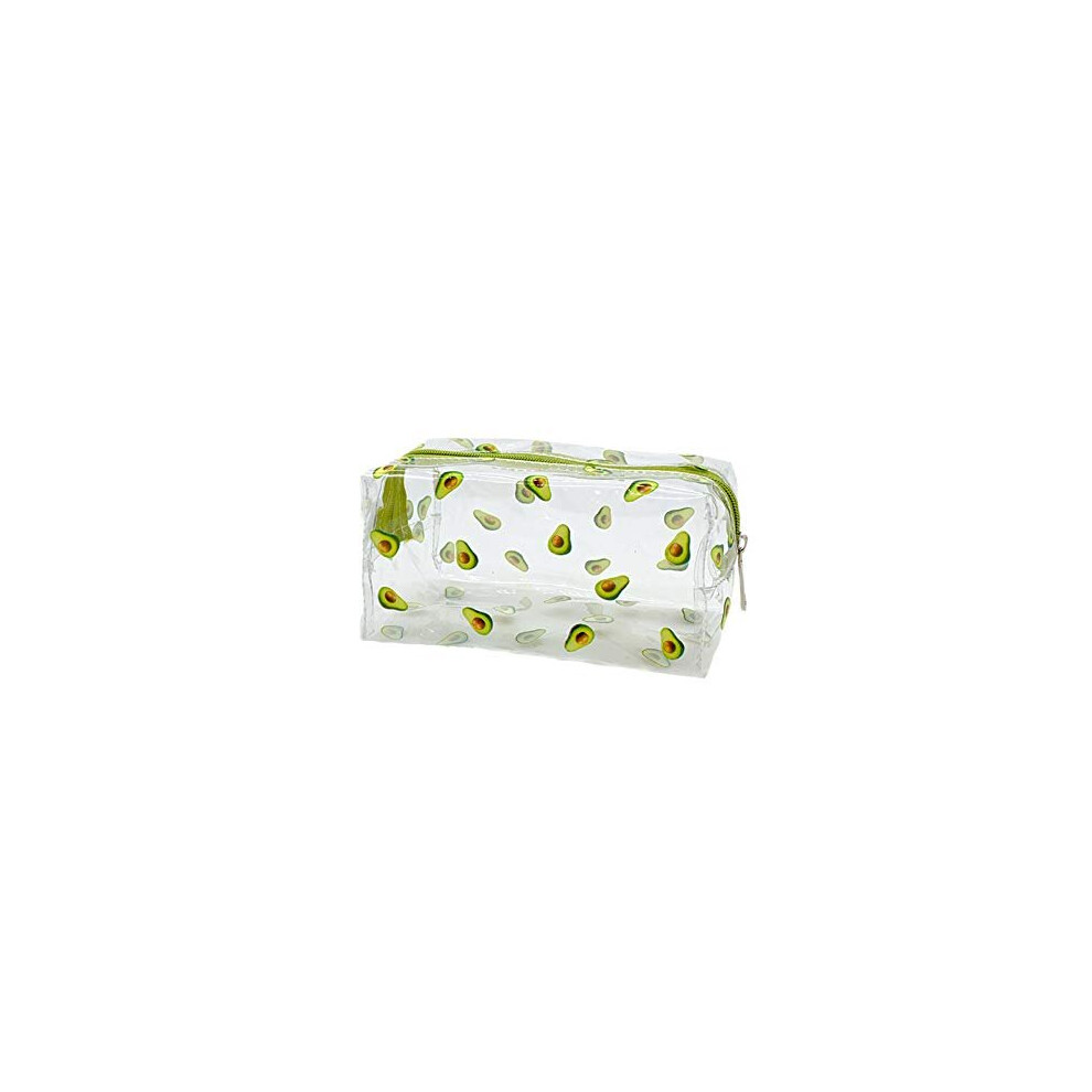 Jihuoo Clear Makeup Bags Cosmetic Bag Travel Wash Bag Toiletry Storage Pouch Pencil Case For Women Girls Avocado