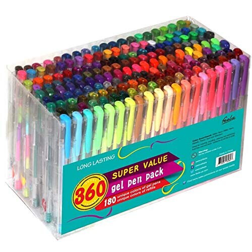 Lot de 100 stylos roller - Couleurs fantaisies - Pointe moyenne