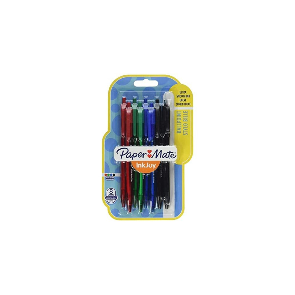 Paper Mate Papermate Inkjoy Pack Of 8 Assorted Ballpoint Pens Black