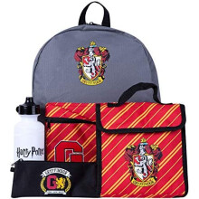 Harry Potter Childrens Backpack 4 Piece School Set Including Lunchbag, Water Bottle and Pencil Case