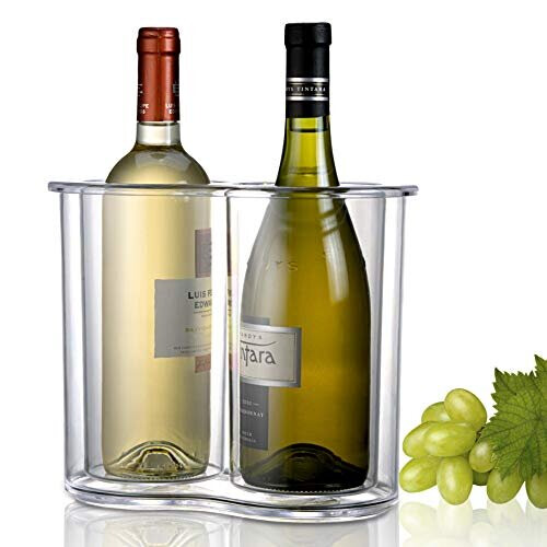 Prodyne Twin-Chill 2 bottiglie Iceless Wine Cooler trasparente 1