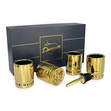 50 Caliber Shot Glass, Set of 4 Ceramic Shot Glasses with Pourer, 50 Cal Bullet Casings Shaped Shot Glasses Great Gift Drinking Glass Set fo
