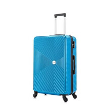 Flymax 24" Medium Suitcase Super Lightweight 4 Wheel Spinner Hard Shell ABS Luggage Hold Check in Travel Case Royal