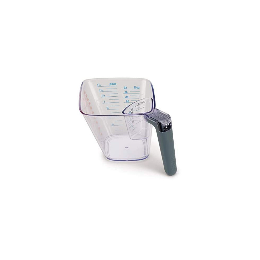 Joseph Joseph Align Angled 2-Piece Easy-Read Measuring Jug Set, 1 x 1L 1 x 50ml- Plastic