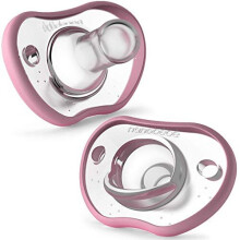 Nanobebe Baby Pacifiers 0-3 Month - Orthodontic, Curves Comfortably with Face Contour, Award Winning for Breastfeeding Babies, 100% Silicone - BP