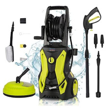 2000W Pressure Washer, 150Bar 450H/L Portable Car Power Washer Jet Washer Patio Cleaner with Accessories for Cleaning Patio and Car