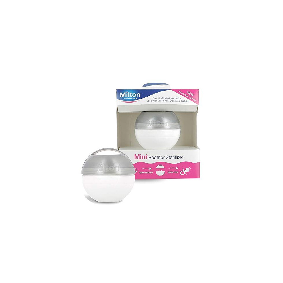 Ditac A Milton Mini Portable Soother Pacifier Dummy Steriliser (Silver + 50Tablets)