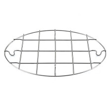 TamBee 9.8x6.7 Inch Oval Roasting Cooling Rack 304 Stainless Steel Baking Broiling Rack Cookware 0.8 Inch heigh Thick Version 1PC