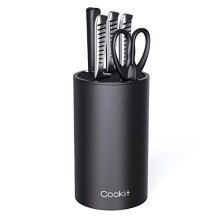 Knife Block without Knives, Cookit Universal Round Knife Block Only, Detachable Knife Holder for Easy Cleaning, Space Saver Knife Storage Ho