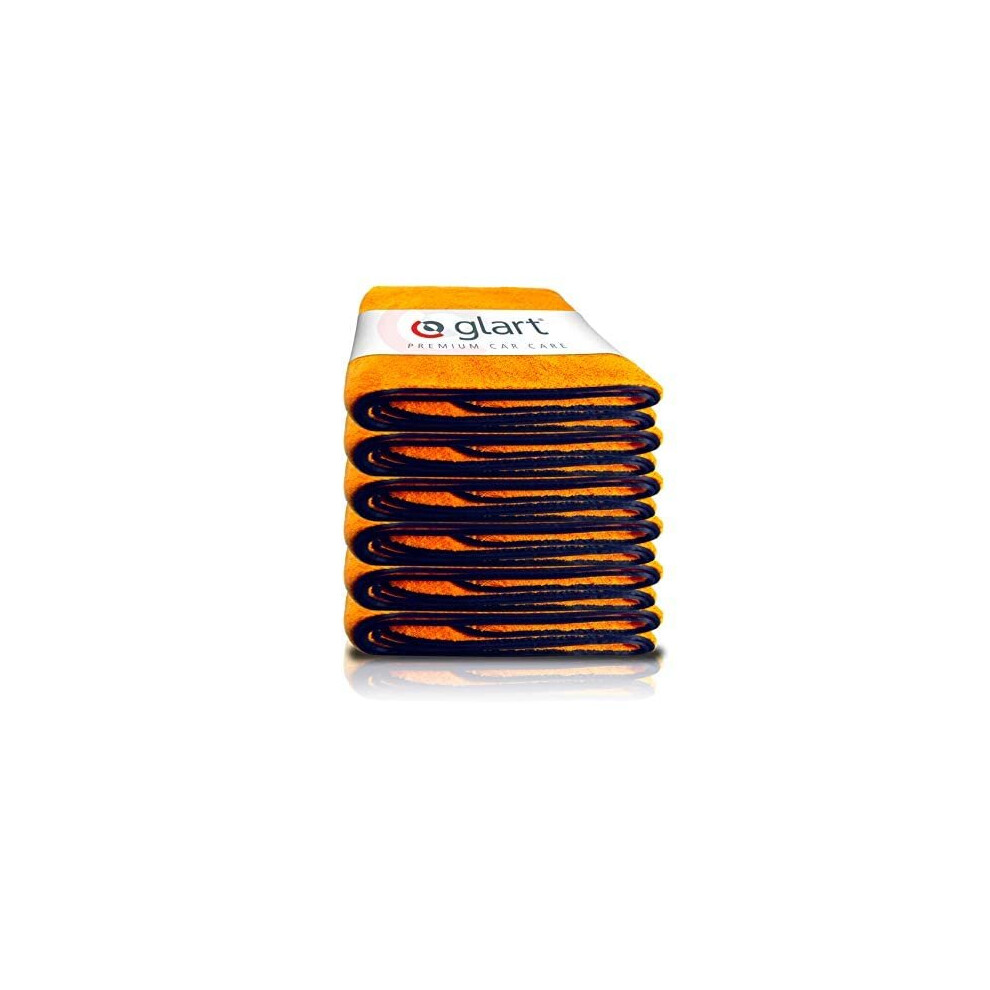 Glart 44Wg6 Set Of 6 Watergate Super Absorbent Microfibre Car Drying Cloth, Ideal For Exterior And Window Cleaning, Suitable For Motorcycles, Ora 4260187185440