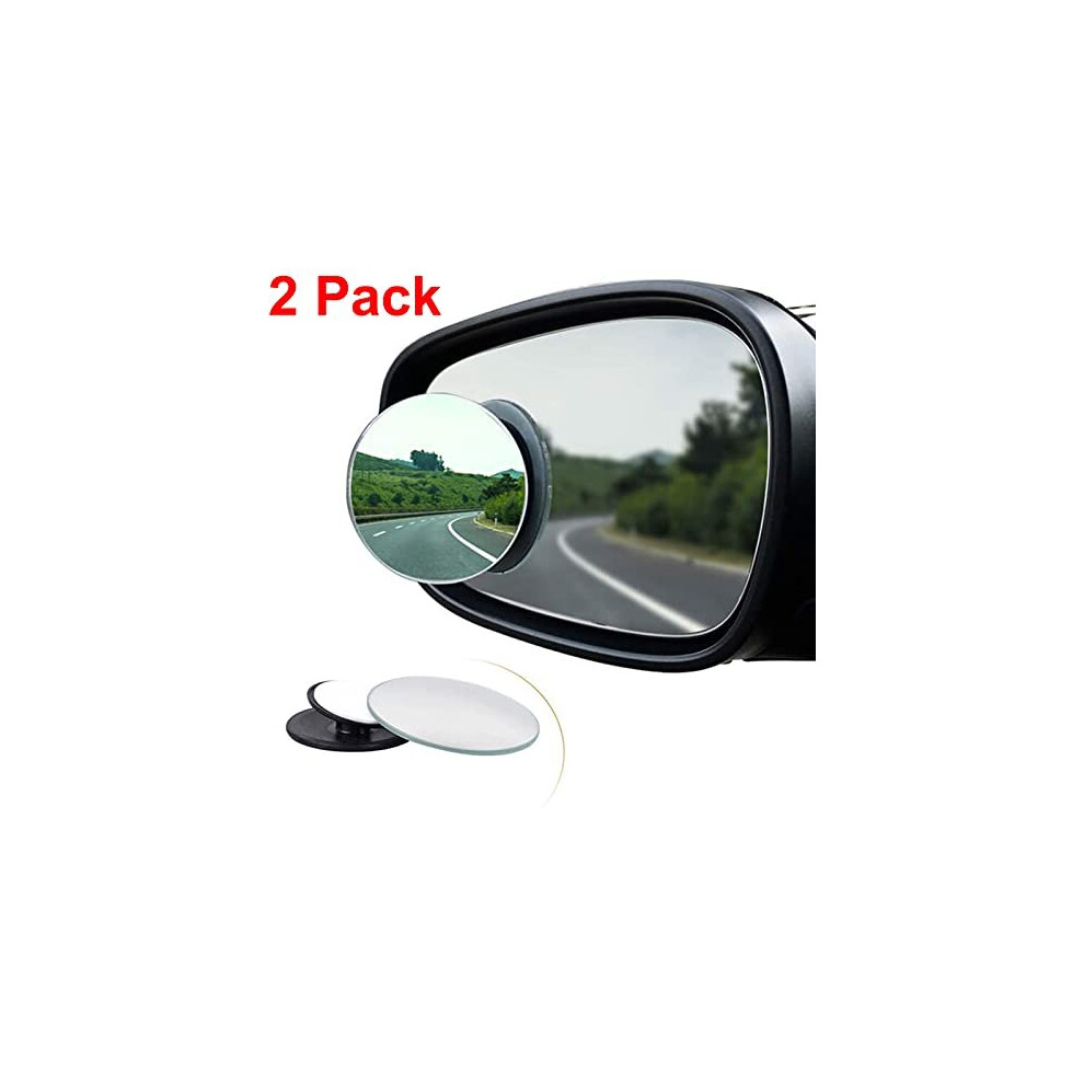 Spurtar Car Blind Spot Mirror, Sputar Round Frameless Rear View Mirror Adhesive Waterproof 360 Rotate Adjustable Hd Glass Convex Side Mirror For 707943718893