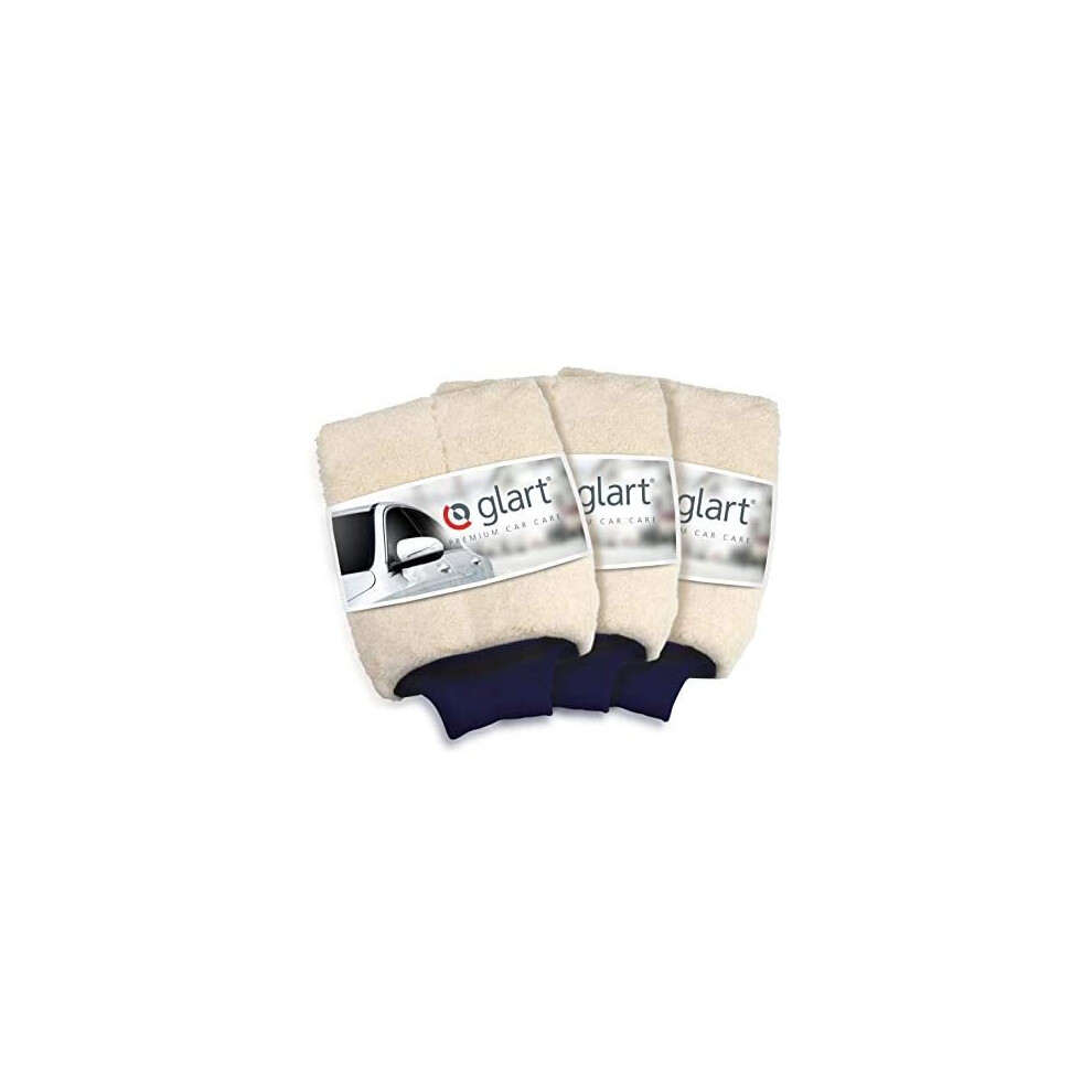 Glart 44Wh Set Of 3 Premium Microfibre Wash Mitts For Car Maintenance Car Washing, Car Cleaning, Window Cleaner, Exterior And Interior 4260187185525