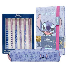 Disney Stitch Kontorsmaterial Set Anteckningsbok Pennfodral & Bläckpennor eller Anteckningsblock Färgpennor & Tillbehör
