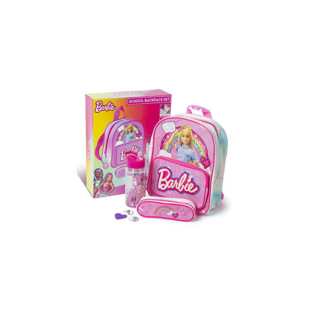 Barbie Backpack Set, Water Bottle & Pencil Case