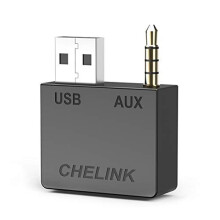 CHELINK Audio Bluetooth Transmitter for Kia Hyundai, Portable Wireless Audio Adapter for Car Stereo Compatible with i-Phone X i8 i7 i7Plus i5 i6