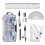 Vicloon Geometry Compass Set, 10pcs Maths Set in Carry Case, Educational Supplies wiht 2 Types Drawing Compasses, Maths Protractor Set, Ruler Set 1