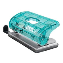 Esselte Rapid Mini Hole Punch, Small 2 Hole Puncher, 10 Sheet Capacity, Compact, Home, Office, School Use, Colour'Breeze Range, Blue, 5001332
