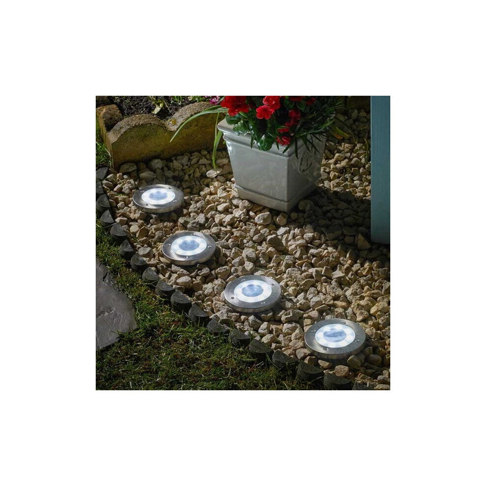 Smart Garden Outdoor Solar Powered Up Lights 4 Pack White 5LM LEDs