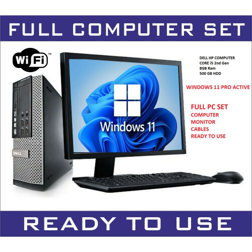 Refurbished Windows 11 PC Computer Set Core i5 Full set TFT WiFi 8GB