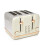 Haden Haden Salcombe Toaster - Electric Stainless-Steel Toaster with Reheat and Defrost Functions - Four Slice, 1900-2300W, Cream & Copper - CE05 1