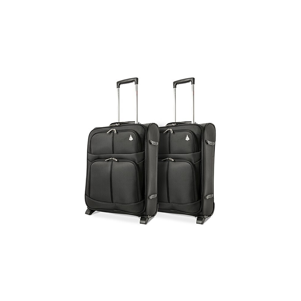 Aerolite 55x40x20 Ryanair Maximum Cabin Allowance Super Lightweight Travel Carry On Hand Luggage Suitcase with 2 Wheels, Approved for Ryanair, ea-image-OPC-P8XCK59-NEW