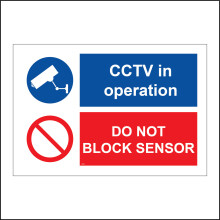 (150 x 100mm - 6 x 4, E - 3mm Standard Foamex Foamboard) CT084 CCTV In Operation Do Not Block Sensor Sign Security Camera Safety Camera  600mm x 450mm B - Magnetic - Vehicle Grade