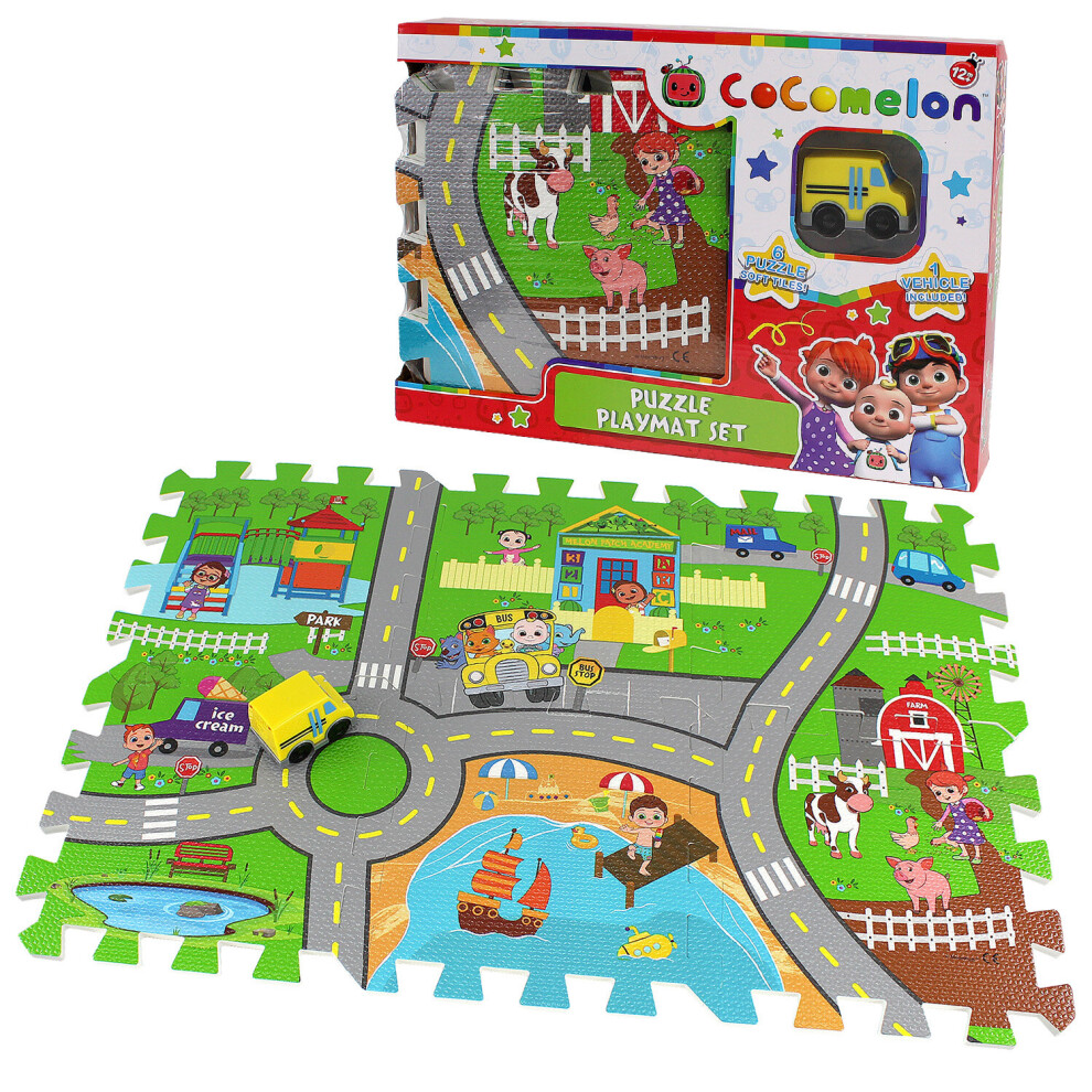 Cocomelon Toy Puzzle Floor Soft EVA Play Jigsaw Mat Tiles Car Truck Activity Set