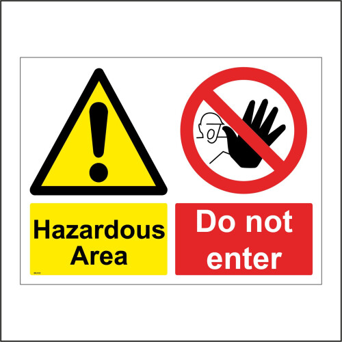 Mu332 Hazardous Area Do Not Enter Sign Construction Caution Warning 