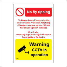 (200 x 300mm - 8 x 12, A - Sticker / Sav - Non-See Through) CT083 No Fly Tipping Taken Seriously Sign Dumping Litter Tipping Waste Hazard 450mm x 600mm B - Magnetic - Vehicle Grade