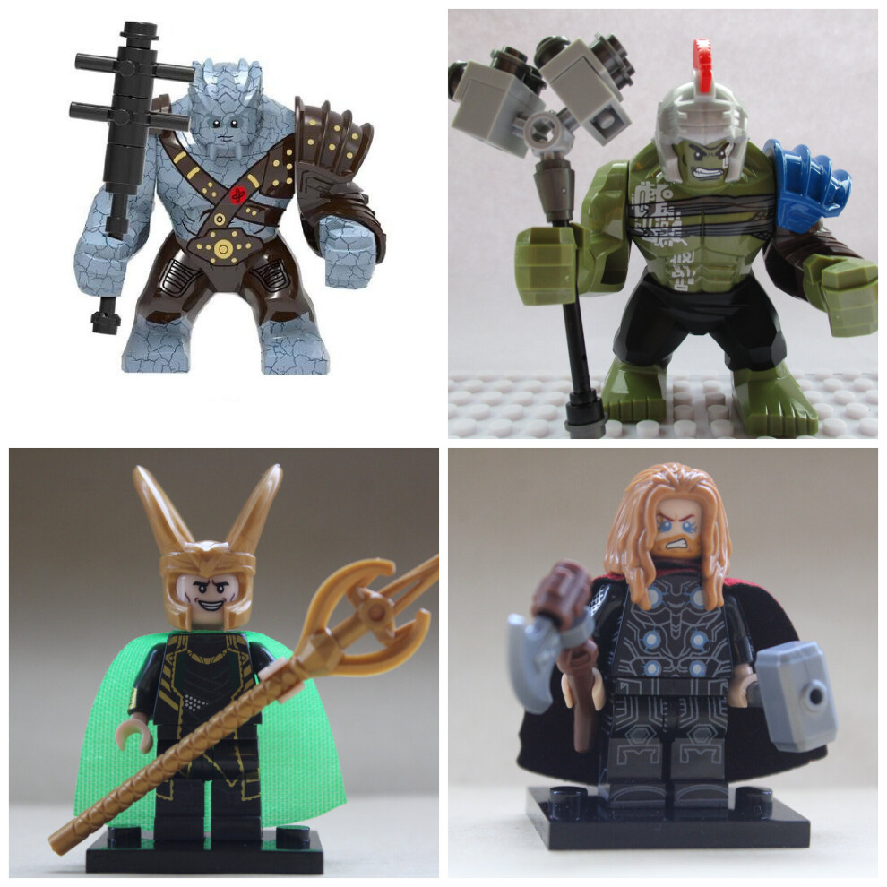 Novelty Gifts Uk Thor Avengers Loki Hulk Korg Mini Action Figures Fit Lego Super Hero