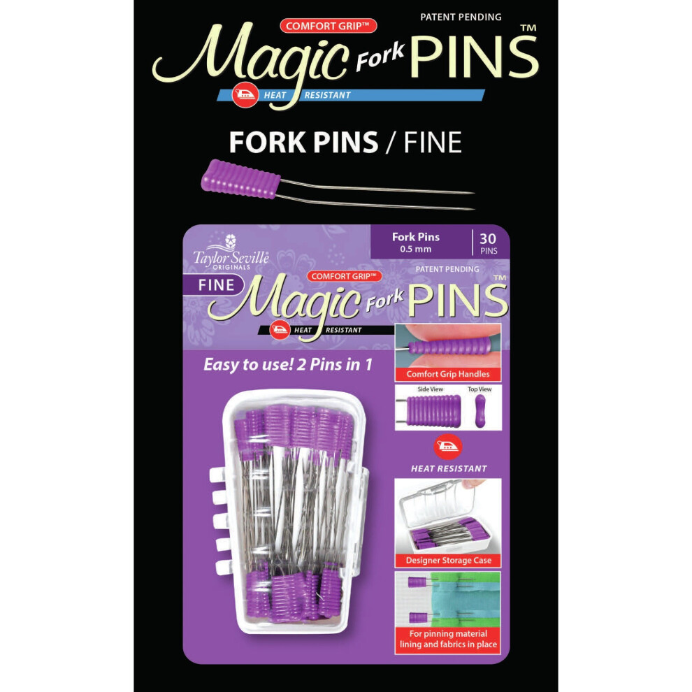 Ghi Purple Taylor Seville Magic Fork Pins Fine- 30/Pkg 219638