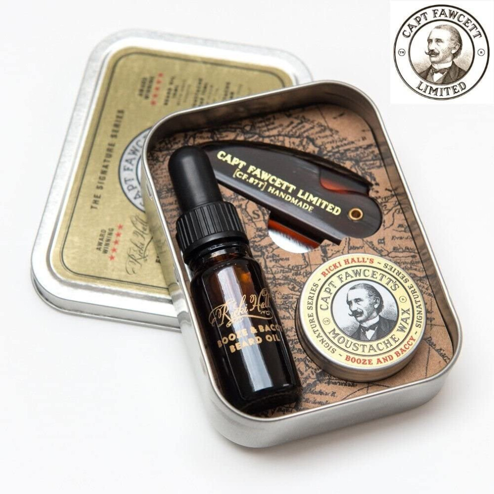 Captain Fawcett Ricki Hall Booze & Baccy Grooming Survival Kit