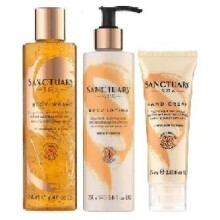 (3 PACK) Sanctuary Spa Body Wash 250ml & Sanctuary Spa Body Lotion 250ml & Sanctuary Spa Hand Cream 75ml