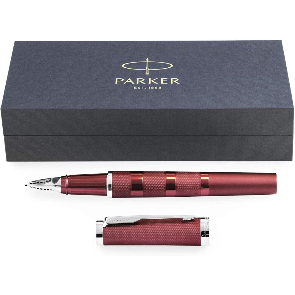 Parker Ingenuity - 5th Technology Pen - Medium Nib - Deep Red Barrel - Single Pen in Gift Box