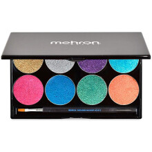 Mehron Makeup Paradise AQ 8 Kleur Metallic Palette | Magnetische Vervangbare Lichaams- & Gezichtsverf