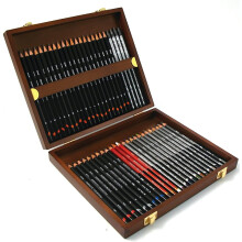 Coffret di matite - Derwent - 48 matite da disegno - Legno - 2 cassetti - Grafite