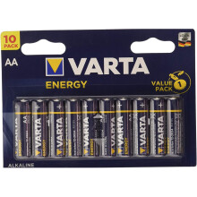 VARTA ENERGY AA Batteri Alkaline Sticks LR06 - urlampe, gravlampe, 10 stk.
