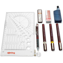 Title: rOtring Isograph High-Precision Technical College Set - 0.25mm,0.35mm,0.50mm