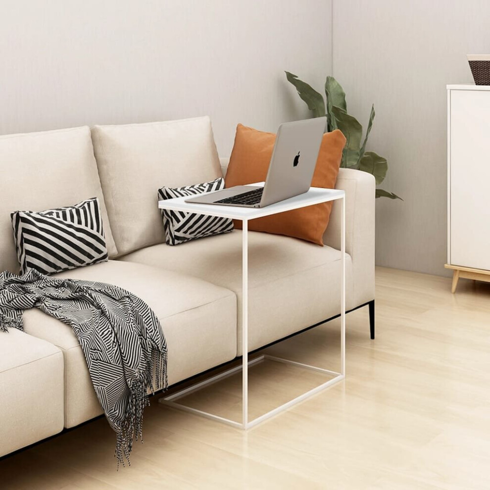Vidaxl Side Table White Engineered Wood Home Couch Laptop Accent Centre Table