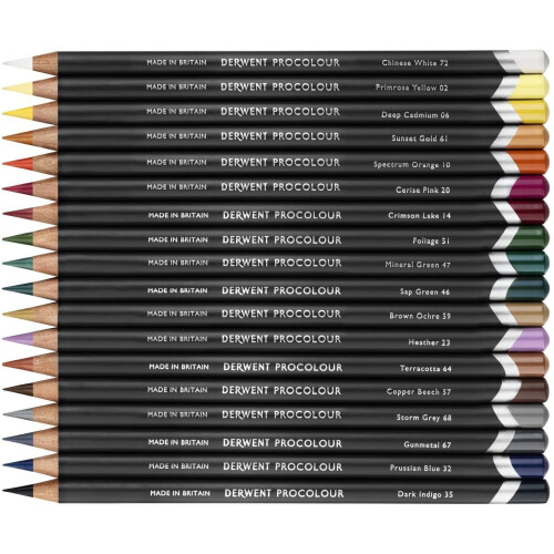 Derwent Crayon de couleur - Derwent - Procolour - Set de 36 - Vegan-friendly - Pointe ferme 1