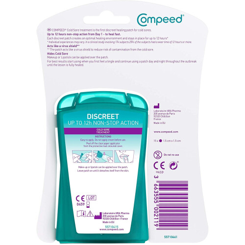 Compeed Compeed Cold Sore Patch, 60 Patches (4 Packs of 15Â  1