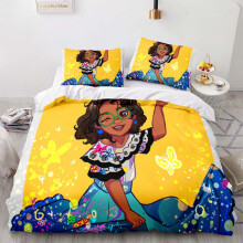 (Single-135x200cm, 15) Encanto Bedding Kids Single Double 3D Duvet Cover Set