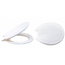 EZ-FLO Witte Plastic Toiletbril met Deksel, Rond, 65901