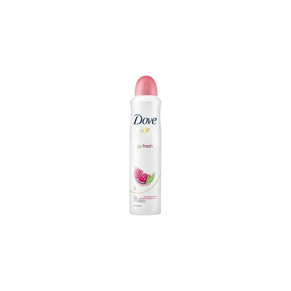 Dove Go Fresh Antiperspirant Deodorant, 250 ml, Pomegranate and Lemon, Pack of 6