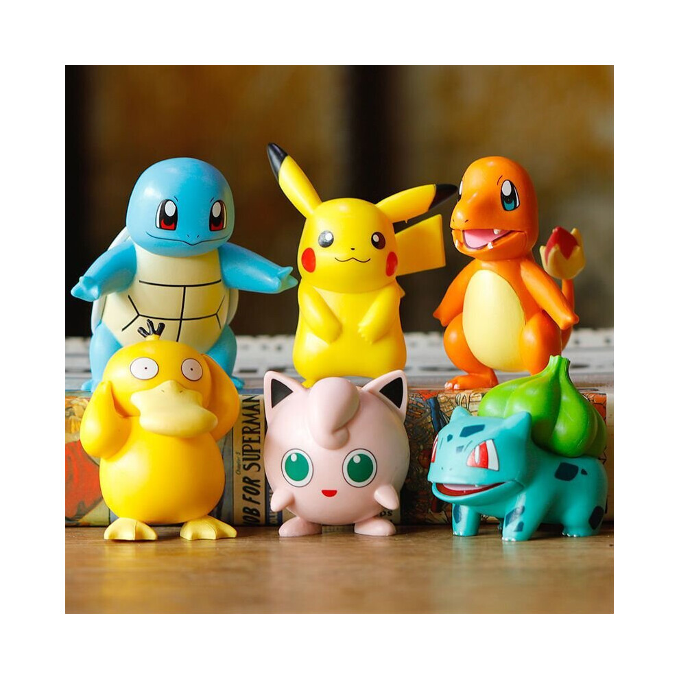 6Pcs Pokemon Pikachu Figures Toys Models