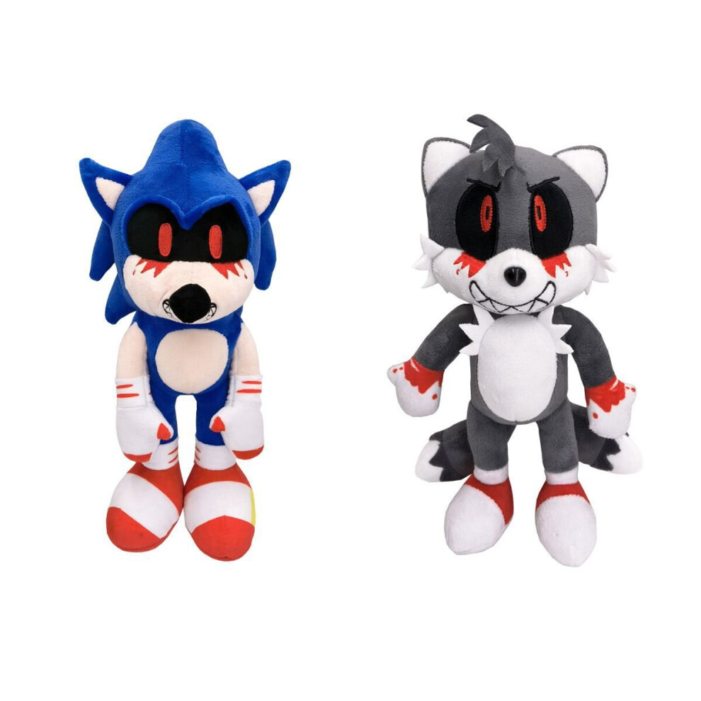 (2Pcs) 2Pcs 30CM Sonic EXE The Spirits Of Hell Plush Toy Evil Blood Stuffed Doll
